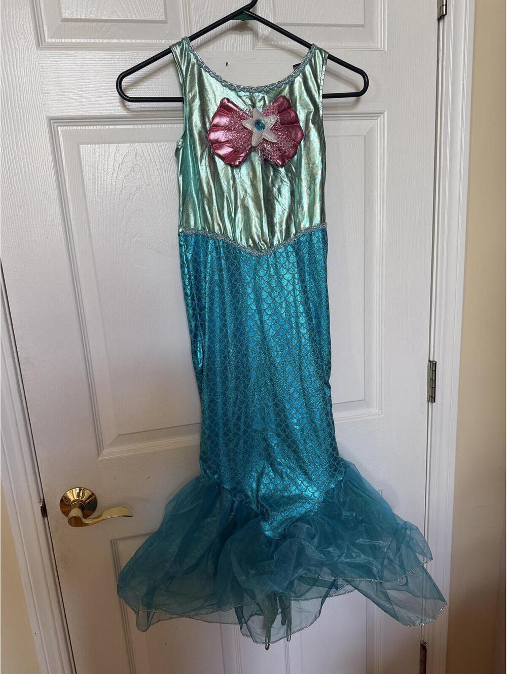 Girls Mermaid Costume Dress Starfish Tail Size 7 8